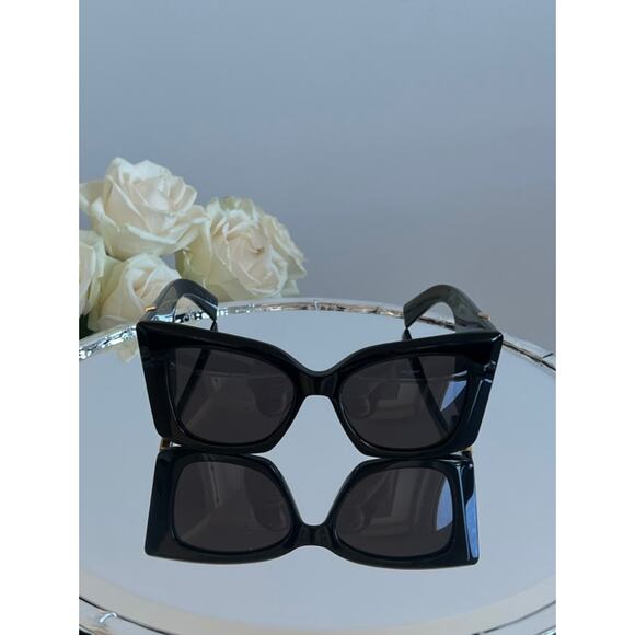 NEW Saint Laurent SLM119 Blaze Black Sunglasses - Picture 4 of 9